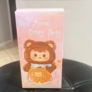 POP MART Dais Animal Crazy Party Stuffed Bear Toy - Brown